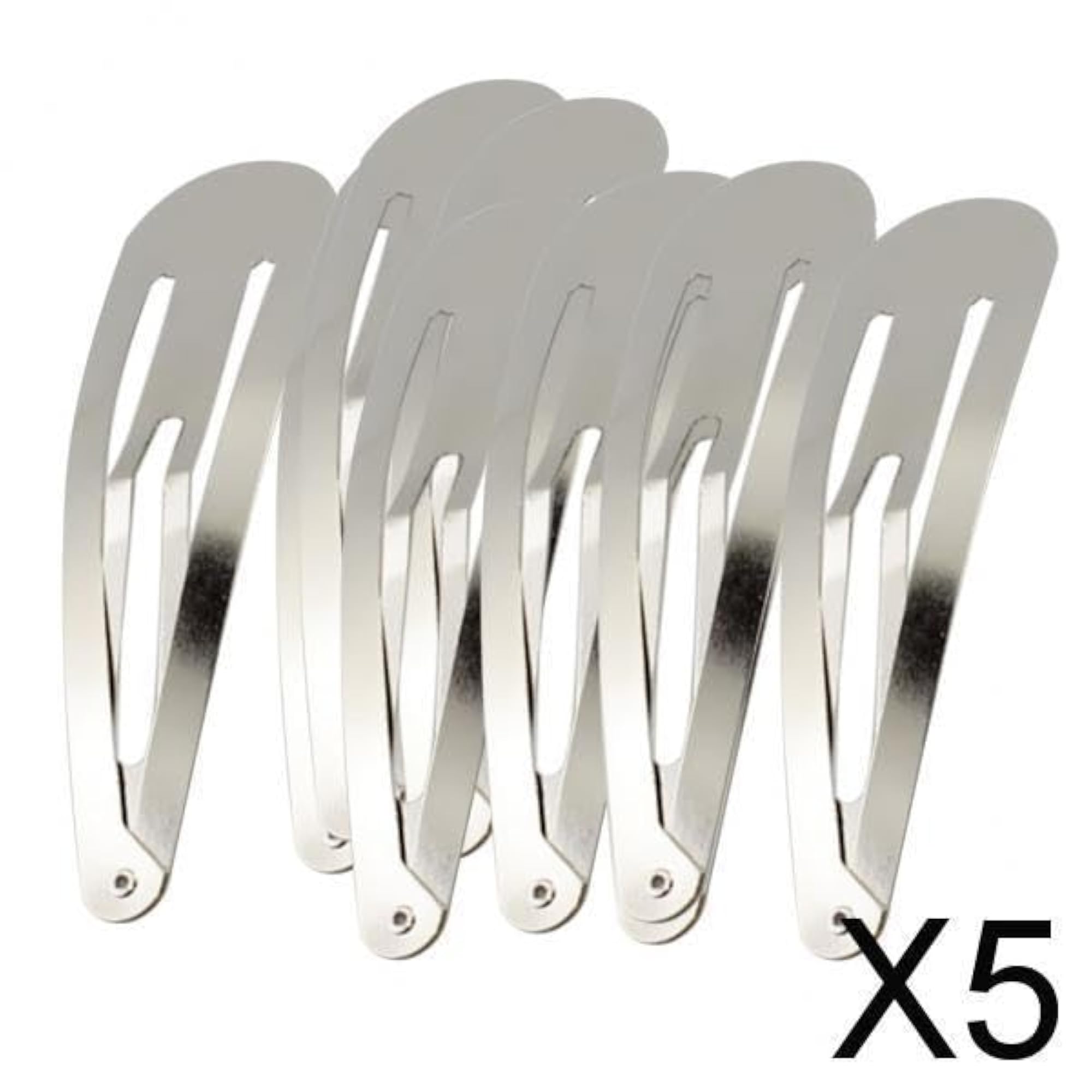 5x10pcs Silver Metal Hairpins Water Drop Design